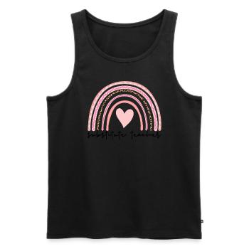 Vertretungslehrer Boho Rainbow Zurück zur Schule - Männer Premium Bio Tank Top - Schwarz - Vorne - Michal (187cm)