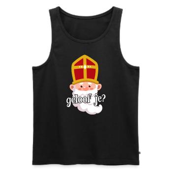 Sinterklaas Ich glaube an niederländische Weihnach - Männer Premium Bio Tank Top - Schwarz - Vorne - AI Model Male 178 light (178cm)