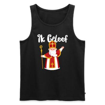 Sinterklaas Ik Geloof Ich glaube an niederländisch - Männer Premium Bio Tank Top - Schwarz - Vorne - Michal (187cm)