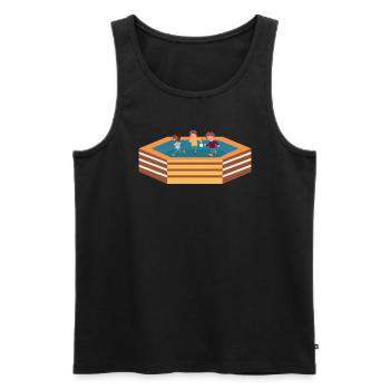 Gaga Pit Völkerballspiel Mädchen Jungen Kinder Gag - Männer Premium Bio Tank Top - Schwarz - Vorne - Michal (187cm)
