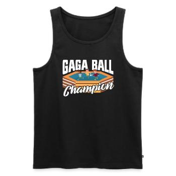 Gaga Ball Champion Dodgeball-Spiel Gaga Ball für K - Männer Premium Bio Tank Top - Schwarz - Vorne - Michal (187cm)