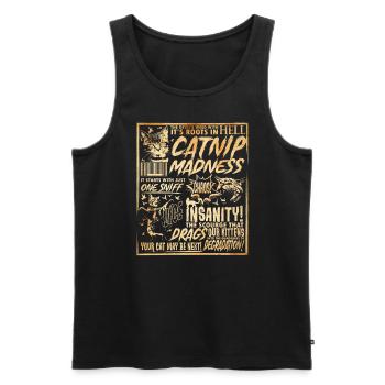 Katzenminze-Wahnsinn, Katzenliebhaber, Haustierbes - Männer Premium Bio Tank Top - Schwarz - Vorne - Michal (187cm)