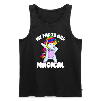 Meine Fürze sind ein magisches, peinliches Einhorn - Männer Premium Bio Tank Top - Schwarz - Vorne - Michal (187cm)