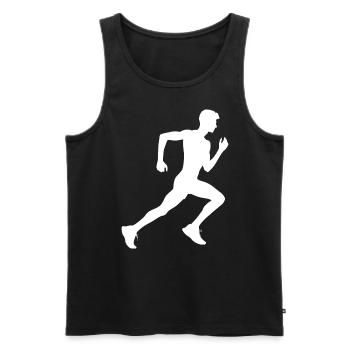 Running Jogging Men's Jogging Running Race - Men's Premium Organic Tank Top - black - Front - Michal (187cm)