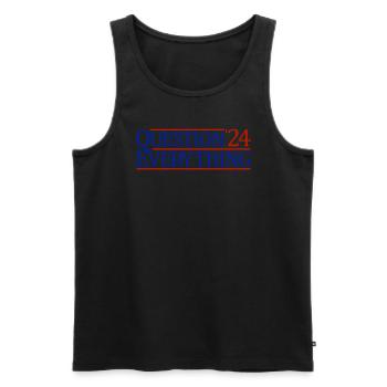 Alles in Frage stellen 2024 Verschwörungstheoretik - Männer Premium Bio Tank Top - Schwarz - Vorne - AI Model Male 178 light (178cm)