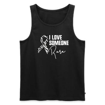 Ich liebe jemanden, seltene Zebraband-seltene Kran - Männer Premium Bio Tank Top - Schwarz - Vorne - Michal (187cm)