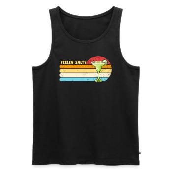 Feelin' Salty Margarita Retro Cinco de Mayo Lustig - Männer Premium Bio Tank Top - Schwarz - Vorne - Michal (187cm)