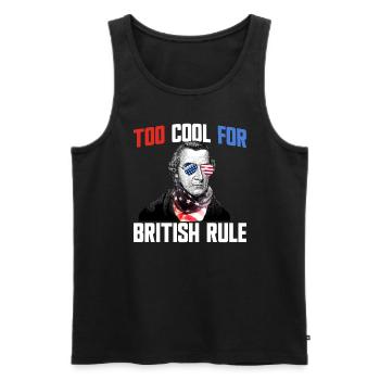 Zu cool für die britische Herrschaft Patrick Henry - Männer Premium Bio Tank Top - Schwarz - Vorne - AI Model Male 178 light (178cm)
