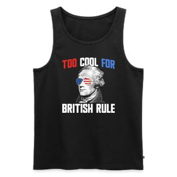 Zu cool für die britische Herrschaft Alexander Ham - Männer Premium Bio Tank Top - Schwarz - Vorne - AI Model Male 178 light (178cm)