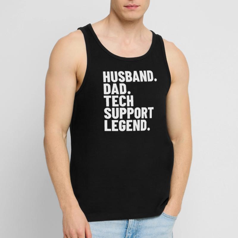 Ehemann Papa Tech Support Legend Techy Herren Tech Männer Premium Bio Tank Top