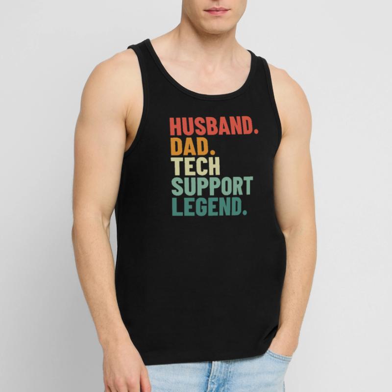 Ehemann Papa Tech Support Legend Techy Herren Tech Männer Premium Bio Tank Top