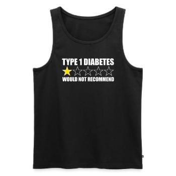Typ-1-Diabetes würde Diabetes nicht empfehlen. Lus - Männer Premium Bio Tank Top - Schwarz - Vorne - Michal (187cm)