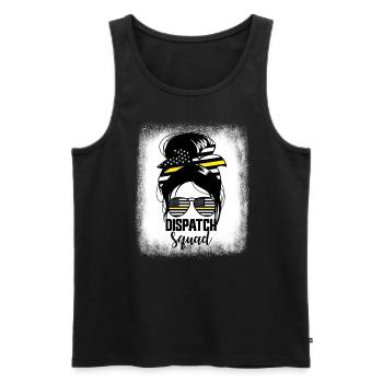 Dispatch Squad Messy Bun Damen Dispatch - Männer Premium Bio Tank Top - Schwarz - Vorne - Michal (187cm)