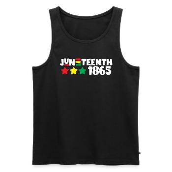 Juneteenth 1865 Black Freedom Kids Juneteenth - Männer Premium Bio Tank Top - Schwarz - Vorne - Michal (187cm)
