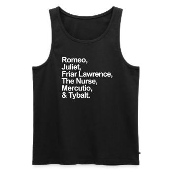 Romeo und Julia-Figuren William ShakespeareWilliam - Männer Premium Bio Tank Top - Schwarz - Vorne - Michal (187cm)