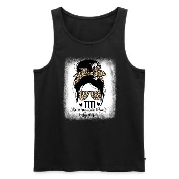 Titi wie eine normale Tante, nur coolere beste Tan - Männer Premium Bio Tank Top - Schwarz - Vorne - Michal (187cm)