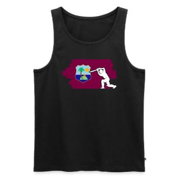 Westindische Flaggen-Cricket-Fans Westindisches Cr - Männer Premium Bio Tank Top - Schwarz - Vorne - Michal (187cm)