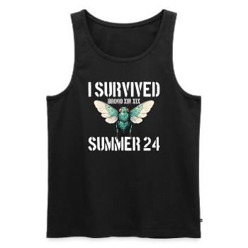 Ich habe die Zikade des Zikade-Sommers 2024 überle - Männer Premium Bio Tank Top - Schwarz - Vorne - AI Model Male 178 light (178cm)
