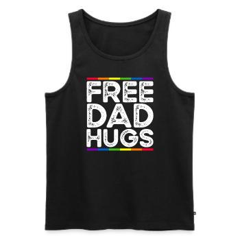 Kostenlose Papa-Umarmungen LGBTQ Regenbogen LGBTQ - Männer Premium Bio Tank Top - Schwarz - Vorne - Michal (187cm)