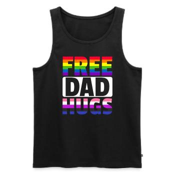 Kostenlose Papa-Umarmungen LGBTQ Regenbogen LGBTQ - Männer Premium Bio Tank Top - Schwarz - Vorne - Michal (187cm)