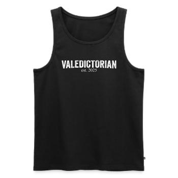 Jahrgangsbester 2025, Abschluss 2025 Jahrgangsbest - Männer Premium Bio Tank Top - Schwarz - Vorne - Michal (187cm)