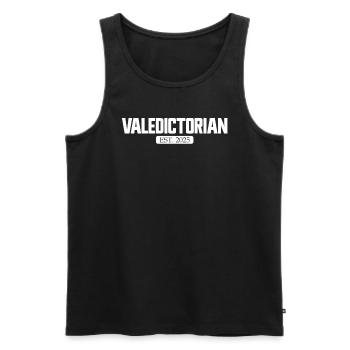 Jahrgangsbester 2025, Abschluss 2025 Jahrgangsbest - Männer Premium Bio Tank Top - Schwarz - Vorne - Michal (187cm)