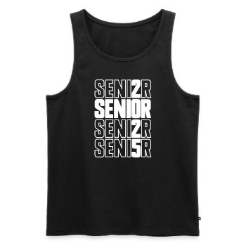 Senior 2025 Abschlussklasse von 2025 Senior 2025 - Männer Premium Bio Tank Top - Schwarz - Vorne - Michal (187cm)