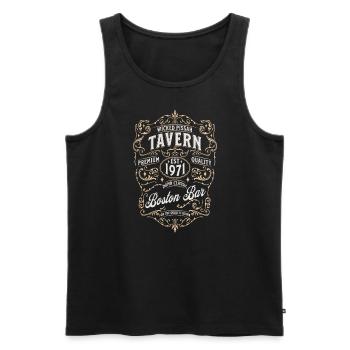 Wicked Pissah Boston Bar Lustige böse Pissah - Männer Premium Bio Tank Top - Schwarz - Vorne - Michal (187cm)