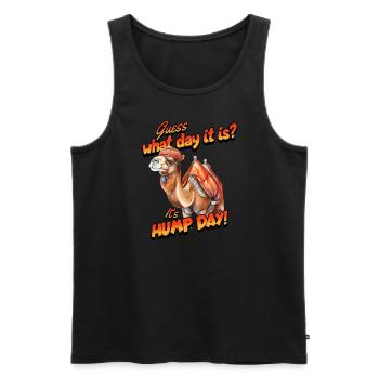Ratet mal, welcher Tag heute ist. Es ist Buckeltag - Männer Premium Bio Tank Top - Schwarz - Vorne - AI Model Male 178 light (178cm)