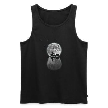Gabelstaplerfahrer Moon-zertifizierter Gabelstaple - Männer Premium Bio Tank Top - Schwarz - Vorne - Michal (187cm)