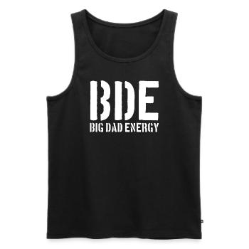 BDE Big Dad Energy Vatertag BDE Big Dad Energy - Männer Premium Bio Tank Top - Schwarz - Vorne - AI Model Male 178 light (178cm)
