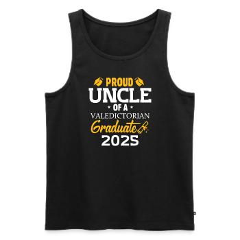 Onkel einer Absolventenfamilie 2025 - Männer Premium Bio Tank Top - Schwarz - Vorne - AI Model Male 178 light (178cm)