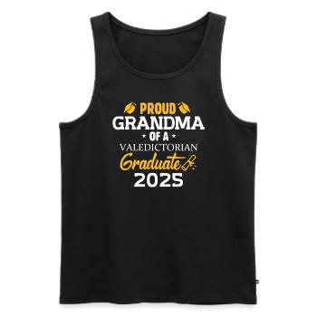 Oma einer Abschiedsgruß-Familie von 2025 - Männer Premium Bio Tank Top - Schwarz - Vorne - AI Model Male 178 light (178cm)