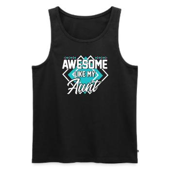 Großartig wie meine Tante - Männer Premium Bio Tank Top - Schwarz - Vorne - Michal (187cm)