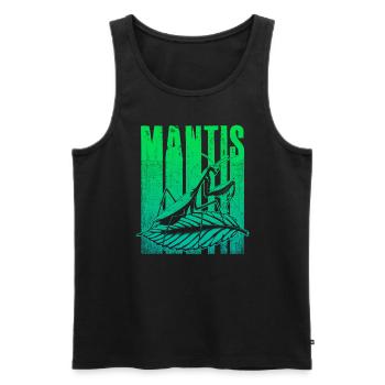 Gottesanbeterin-Liebhaber, Entomologe, Gottesanbet - Männer Premium Bio Tank Top - Schwarz - Vorne - Michal (187cm)