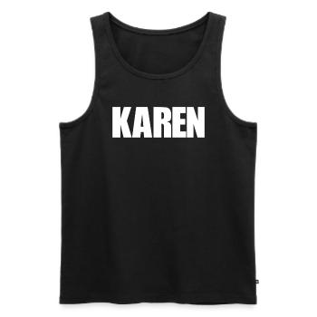 Karen Lustiges sarkastisches Karen-Kostüm für Hall - Männer Premium Bio Tank Top - Schwarz - Vorne - Michal (187cm)