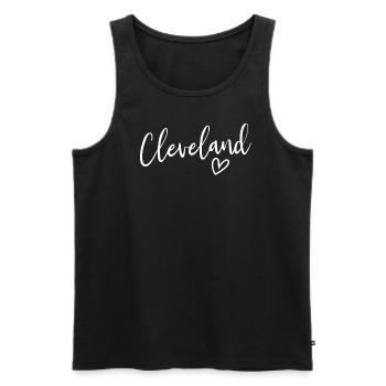 Cleveland My Home Love Cleveland Ohio Frauen - Männer Premium Bio Tank Top - Schwarz - Vorne - Michal (187cm)