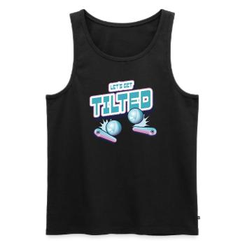 Let's Get Tilted Pinball Lover Pinball Arcade Game - Men's Premium Organic Tank Top - black - Front - Michal (187cm)