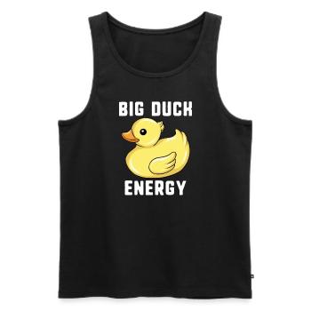 Big Duck Energy Rubber Duckie Funny Duck Hunter - Men's Premium Organic Tank Top - black - Front - AI Model Male 178 light (178cm)