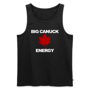 Big Canuck Energy Maple Leaf Proud Canadian K - Men's Premium Organic Tank Top - black - Front - Michal (187cm)