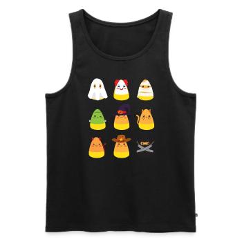 Candy Corn Kostüme Halloween Kinder Candy Corn - Männer Premium Bio Tank Top - Schwarz - Vorne - AI Model Male 178 light (178cm)