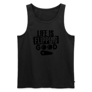 Das Leben dreht sich um. Guter Arcade-Gamer für Fl - Männer Premium Bio Tank Top - Schwarz - Vorne - Michal (187cm)