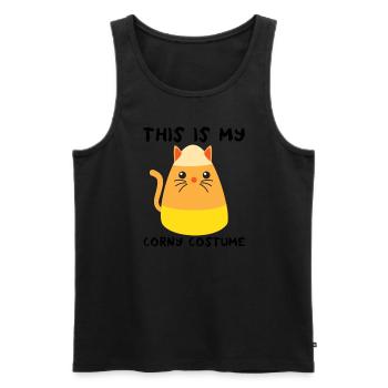 Das ist mein kitschiges Halloween-Katze-Candy-Corn - Männer Premium Bio Tank Top - Schwarz - Vorne - AI Model Male 178 light (178cm)