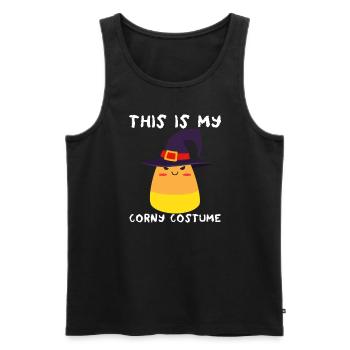 Das ist mein kitschiges Kostüm für Kinder, Hexe, Z - Männer Premium Bio Tank Top - Schwarz - Vorne - AI Model Male 178 light (178cm)