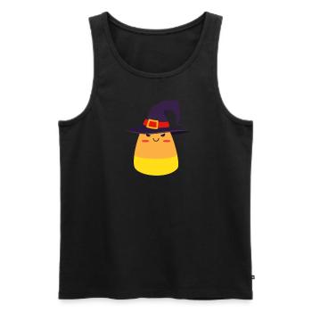 Candy Corn Hexenkostüm für Kinder, Hexe Candy Corn - Männer Premium Bio Tank Top - Schwarz - Vorne - AI Model Male 178 light (178cm)