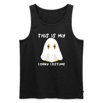 Das ist mein Corny-Kostüm für Kinder, Ghost Candy - Männer Premium Bio Tank Top - Schwarz - Vorne - AI Model Male 178 light (178cm)