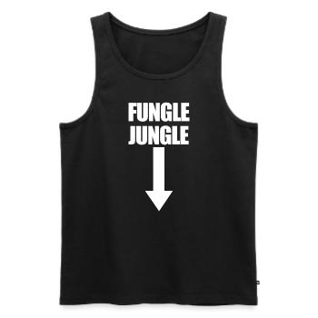 Fungle Jungle Arrow Down Frauen peinlich - Männer Premium Bio Tank Top - Schwarz - Vorne - Michal (187cm)
