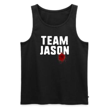 Team Jason - Men's Premium Organic Tank Top - black - Front - AI Model Male 178 light (178cm)