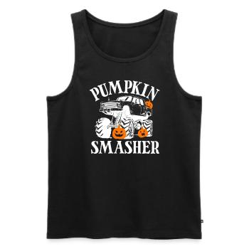 Kürbiszertrümmerer Monster Truck Halloween Monster - Männer Premium Bio Tank Top - Schwarz - Vorne - Michal (187cm)