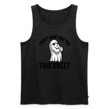 Halloween-Geist Ich habe keine Zeit für dieses Bla - Männer Premium Bio Tank Top - Schwarz - Vorne - Michal (187cm)